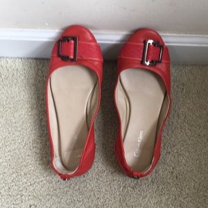 CK Leather Flats,Slightly Used